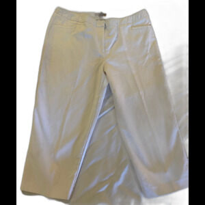 Chico's Womens White Size 3 (XL or 16) Capri Pants Summer Vacation Cruise
